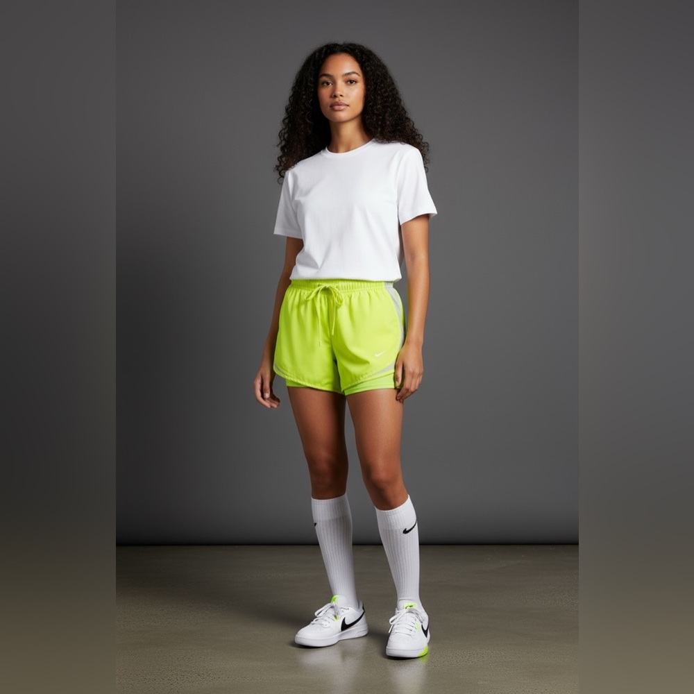 Nike Women's Bright Yellow Athletic Shorts